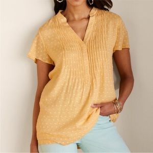 Soft Surroundings Offshore Tunic Top Sz Medium Swiss Top Pink Red